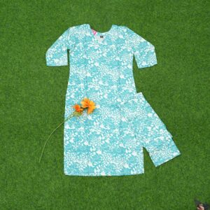 19 440 BLUE Sea Blue Color 2pc Designer Dress
