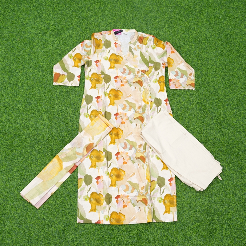 Foral Print Multicolor Color Designer Dress