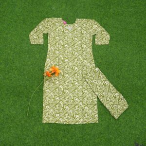 20 440 GREEN Green Color 2pc Designer Dress