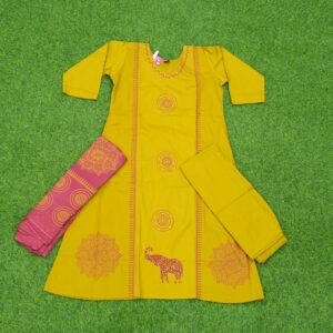 Musard Yellow Color 3pc Designer Dress