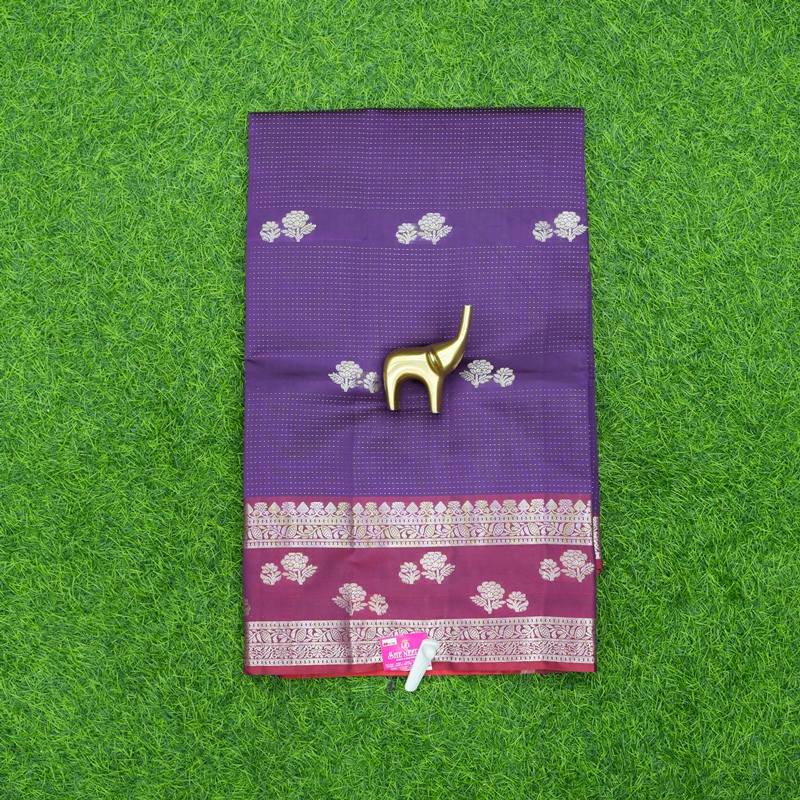 Wine Purple Color Daily Wear Saree With Traditional Zari Border