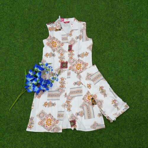 Cream Color 2 Pc Designer Dress