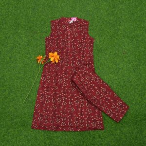 Maroon Color 2 Pc Designer Dress