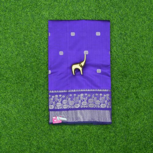 Dark Violet Color Daily Wear Saree With Traditional Zari Border