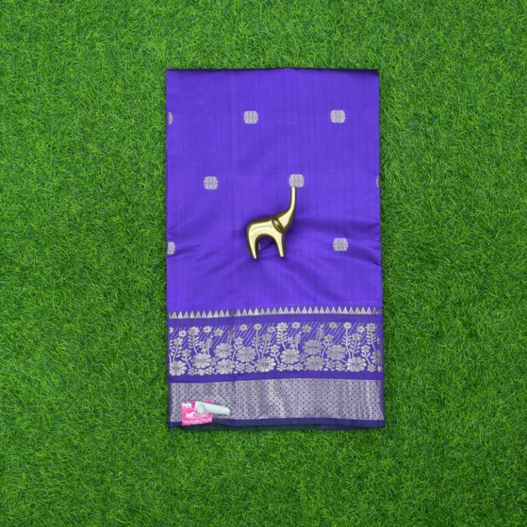 Dark Violet Color Daily Wear Saree With Traditional Zari Border
