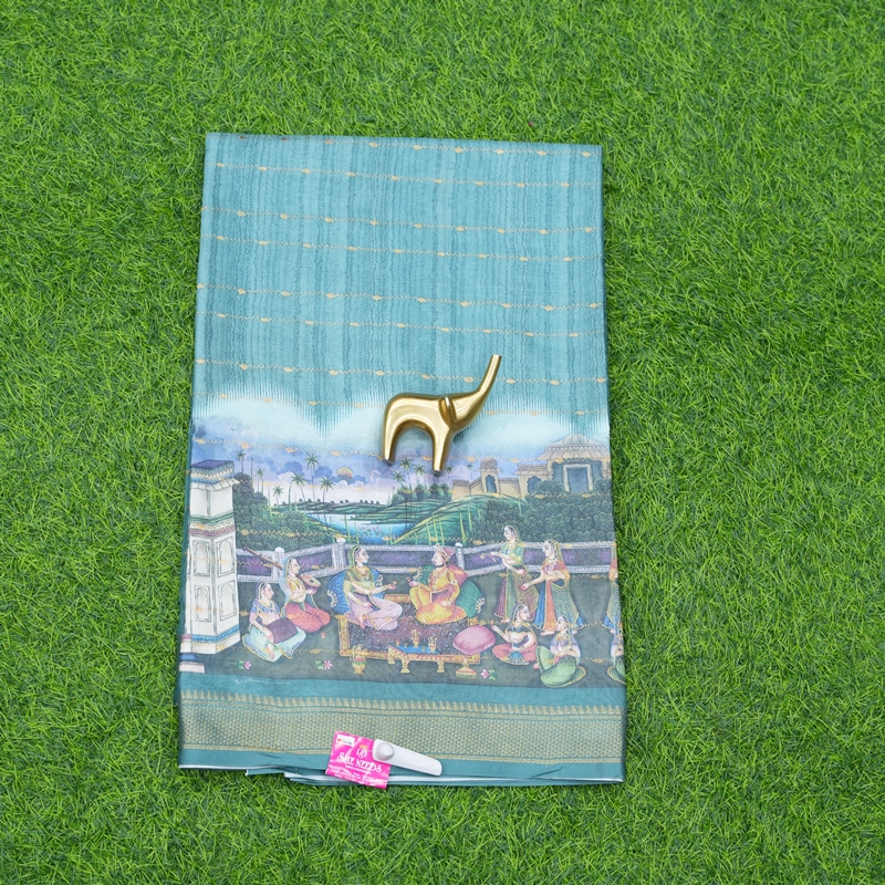 Sea Green Color Designer Daily Wear Saree