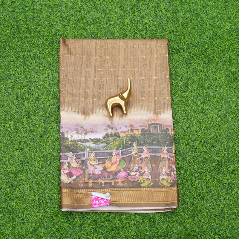 Brown Color Designer Daily Wear Saree