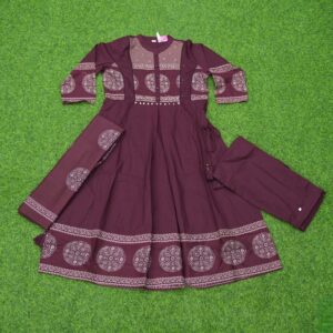 Wine Color Designer Dress