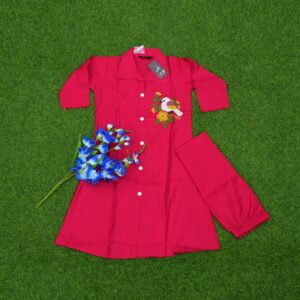 Rani Pink Color 2 Pc Designer Dress