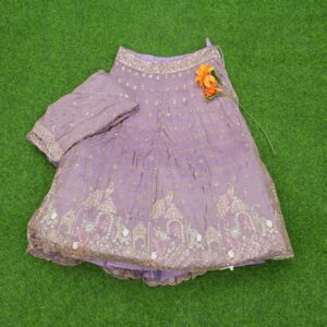 3 7920 LAVENDER Lavender Color Embroidered Designer Bridal Lehenga