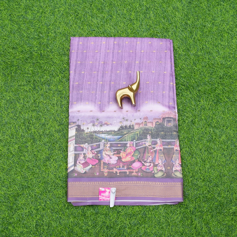 Lavender Color Designer Daily Wear Saree