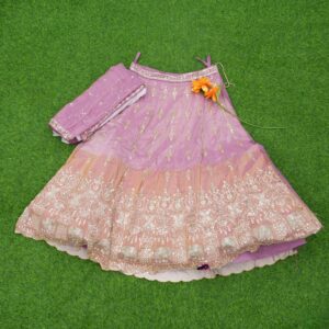 Orchid Pink Color Embroidered Designer Bridal Lehenga