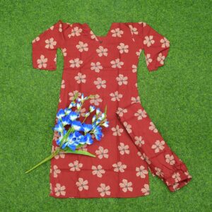 8 410 PINK Deep Brick Red Color 2pc Designer Dress