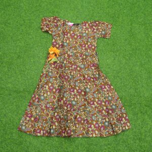 Mehendi Green Color Floral Designer Long Frock