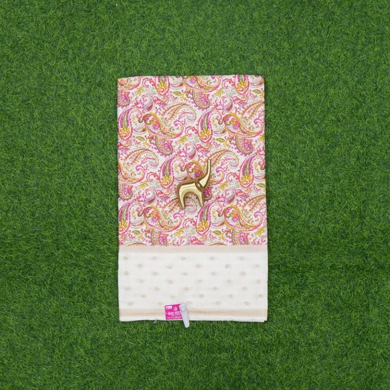 Cream Color Georgette Paisley Print Daily Wear Saree