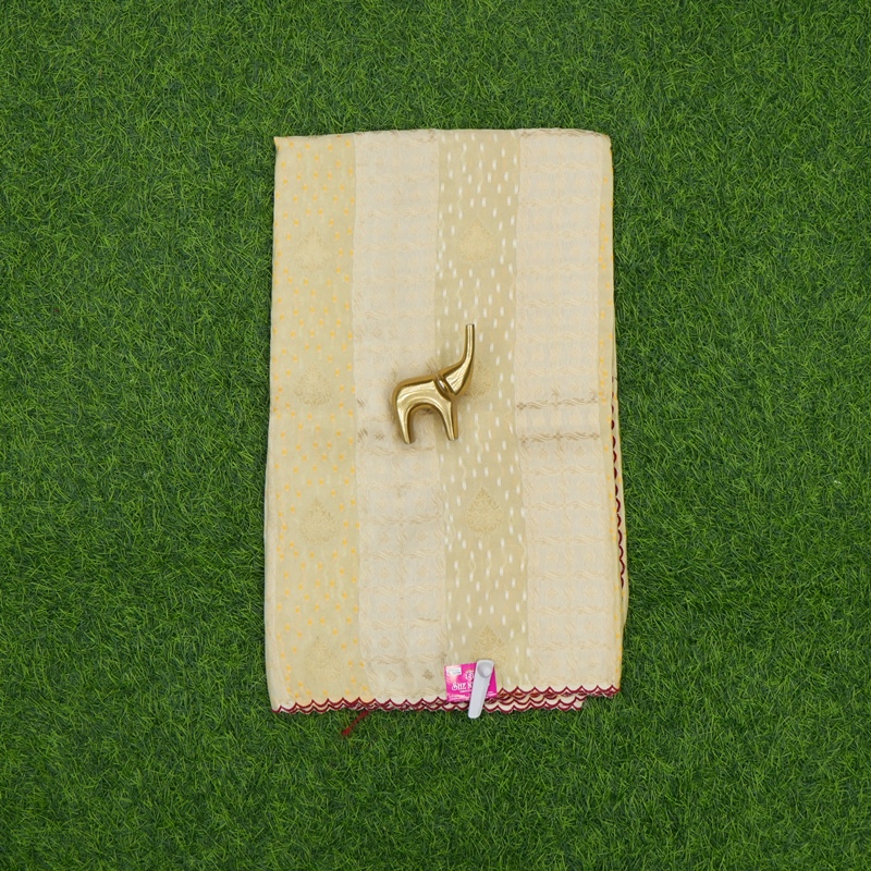 Cream Color Georgette Banarasi Designer Fancy Saree