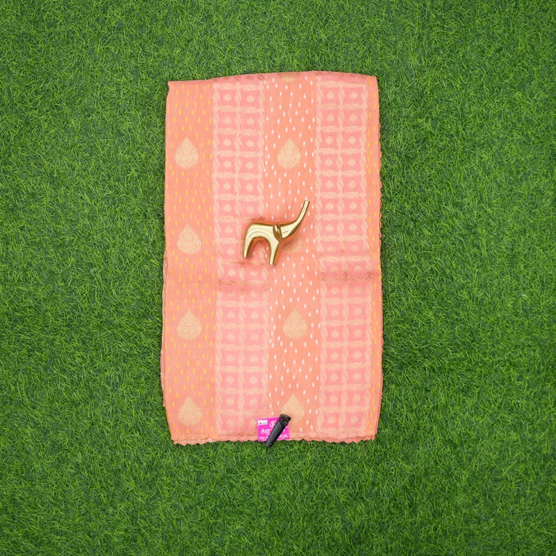 Peach Color Georgette Banarasi Designer Fancy Saree