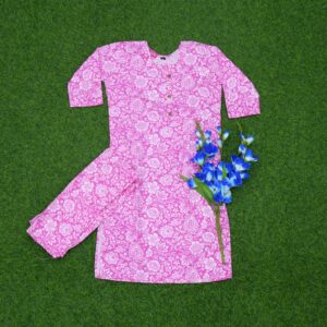 13 300 Pink Color Jaipuri Floral Printed 2-Piece Designer Dress