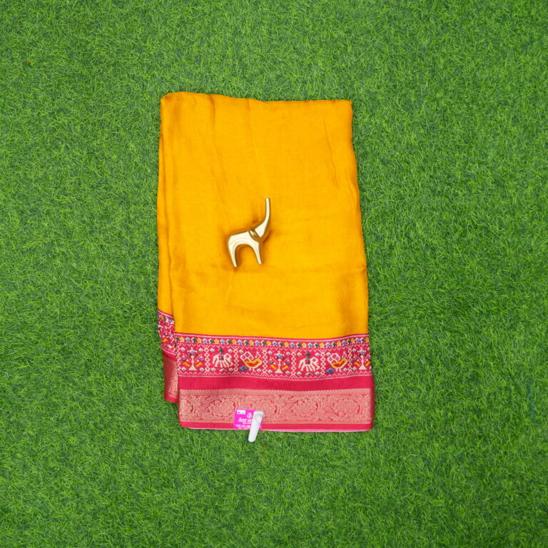 Yellow and Pink Color Designer Daily Wear Saree