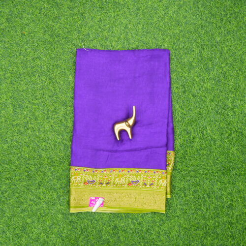 Purple and Green Color Designer Daily Wear Saree