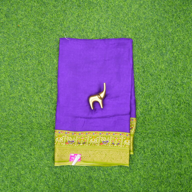 Purple and Green Color Designer Daily Wear Saree