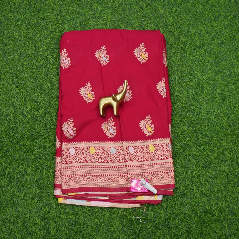 Pink Color Banarasi Silk Butta & Meenakari Fancy Saree
