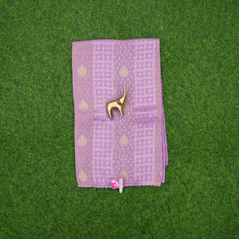 Lavender Color Georgette Banarasi Designer Fancy Saree