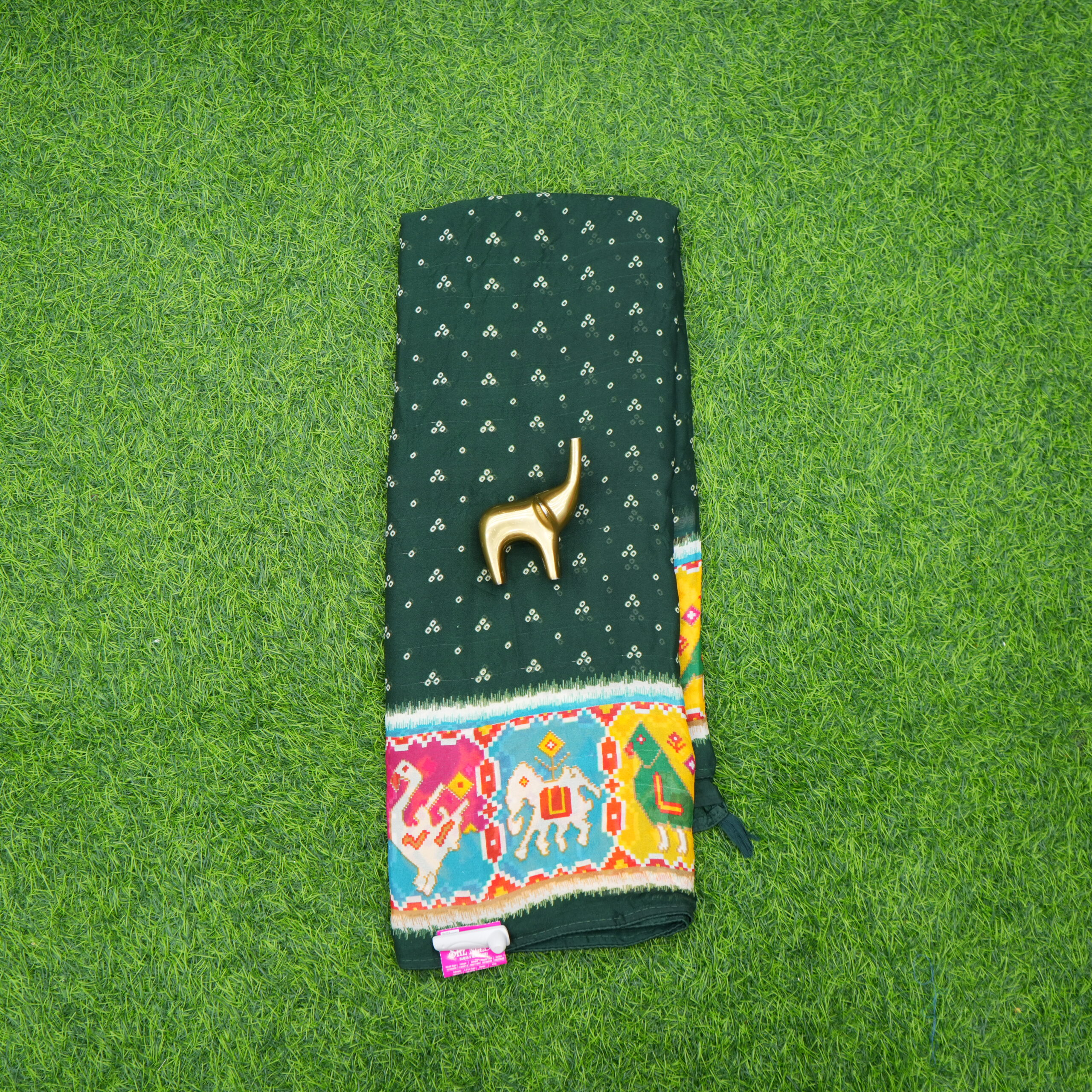 Bottle Green Color Daily Wear Saree