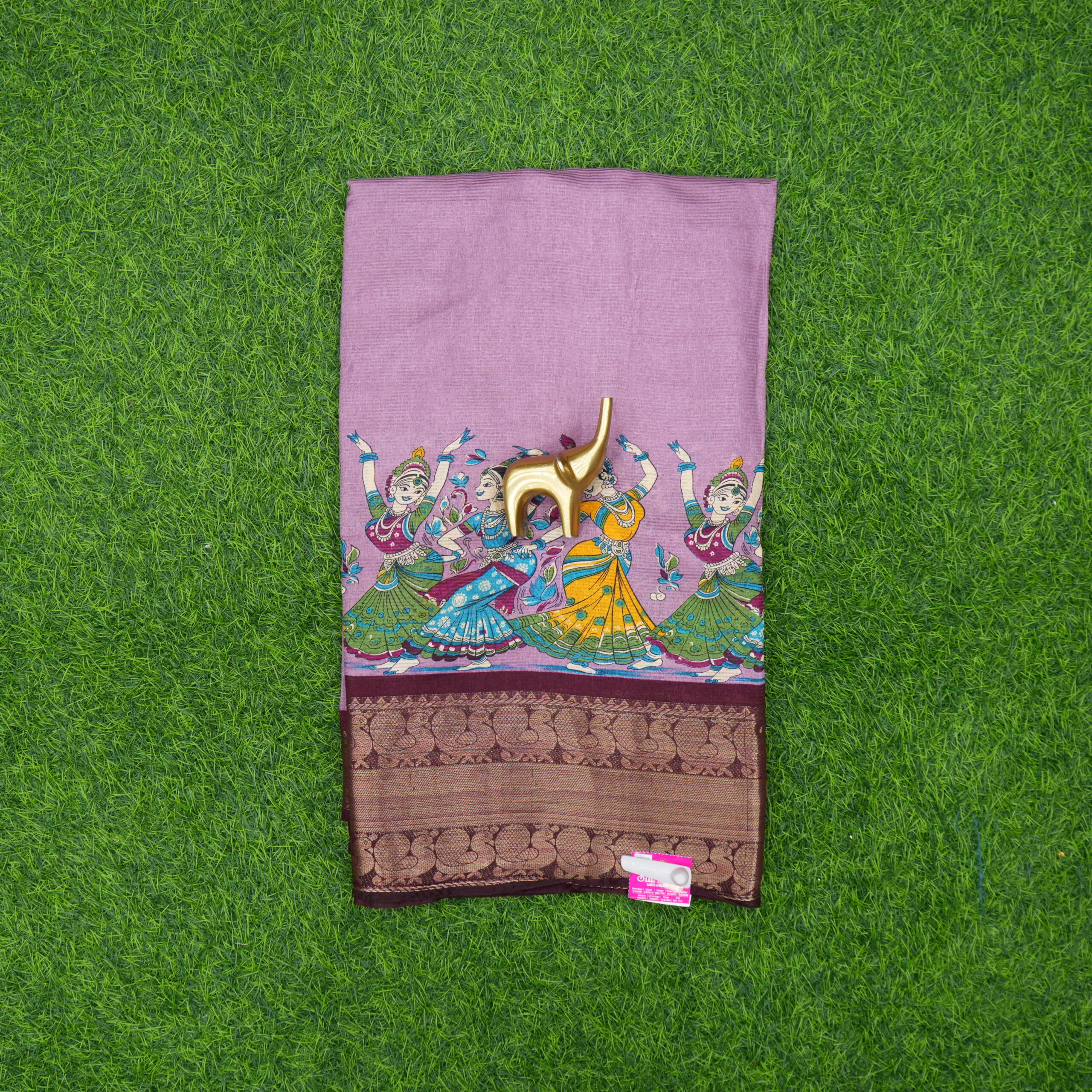 Lavender and Maroon Color Daily Wear Saree