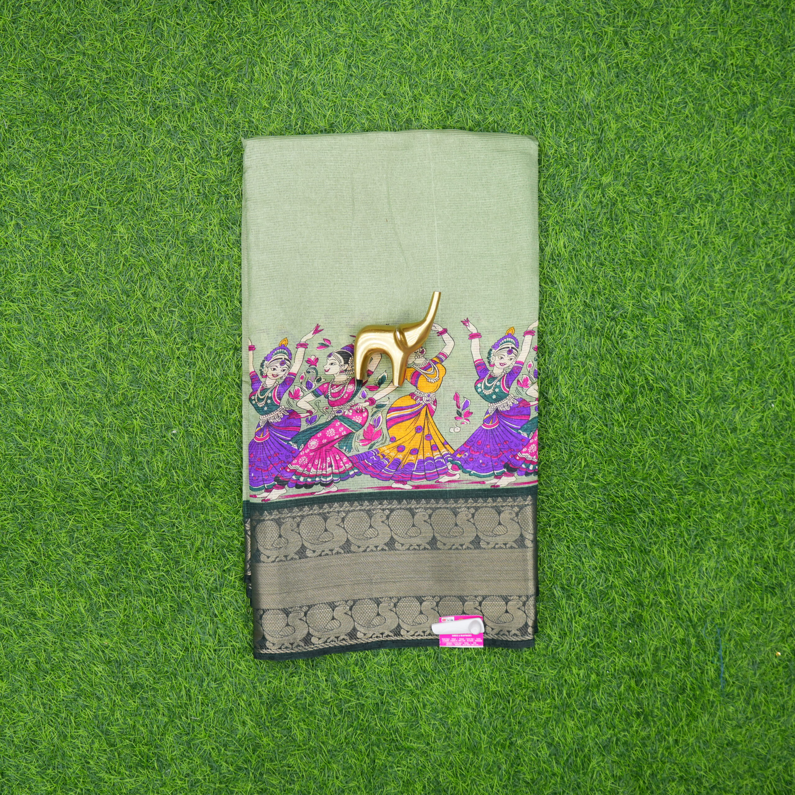 Green Color Daily Wear Saree