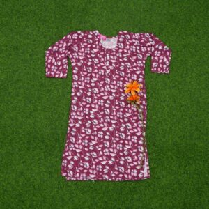 Wine Color Tulip Floral Printed Printed Designer Top
