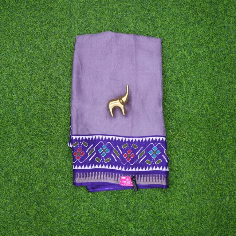 Lavender and Purple Color Patola Geometric Printed Sare
