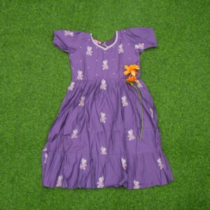 Purple Color Figurine Printed Traditional Anarkali Designer Long Frock