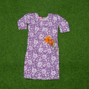 Purple and White Color Floral Printed Designer Top