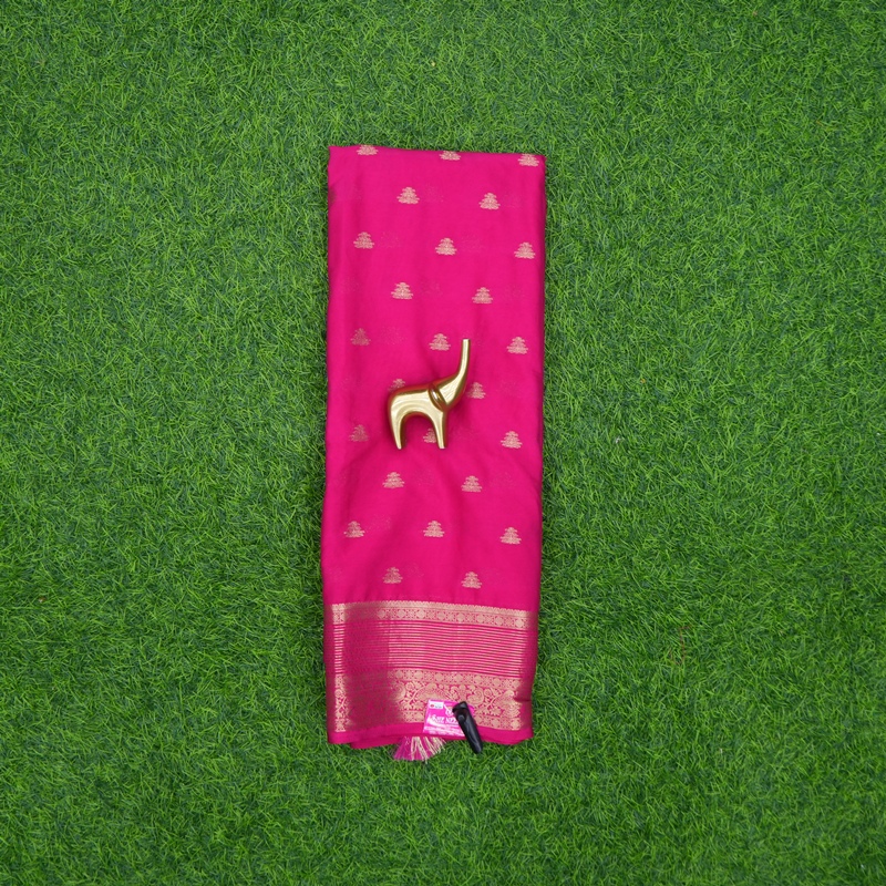 Pink Color Traditional Butta Motifs Banarasi Fancy Saree