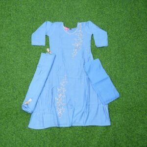 Indigo Blue Color Party Wear Designer Dress