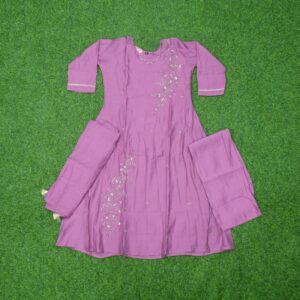 Onion Pink Color Party Wear Designer Dress