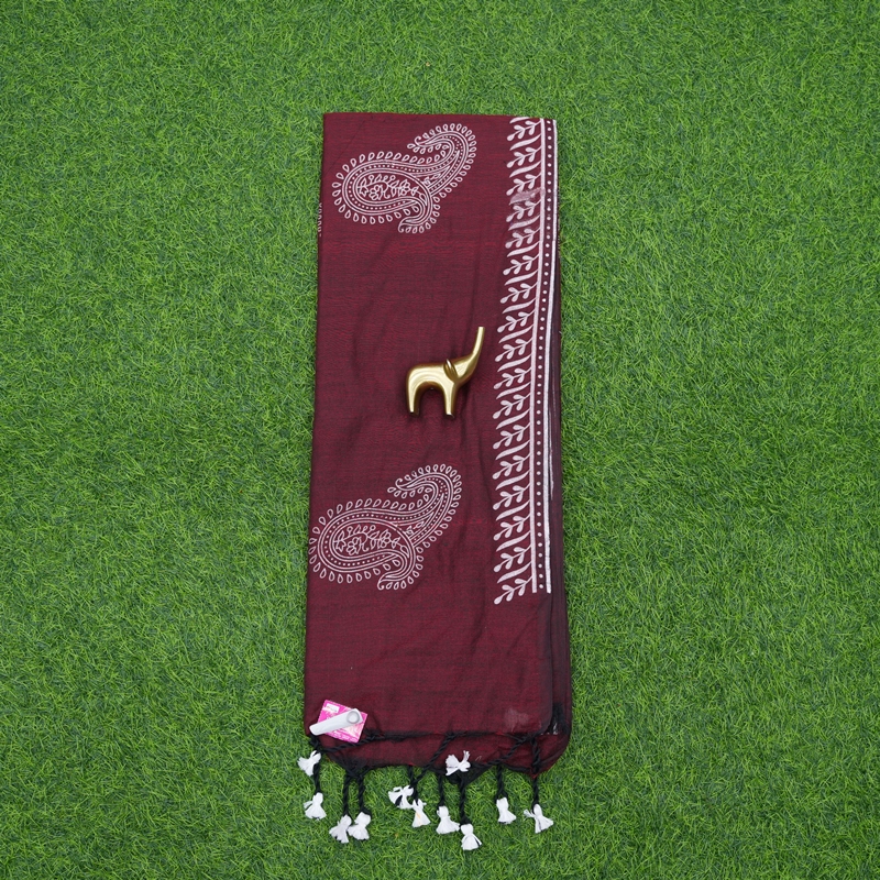 Maroon Color Daily Wear Saree