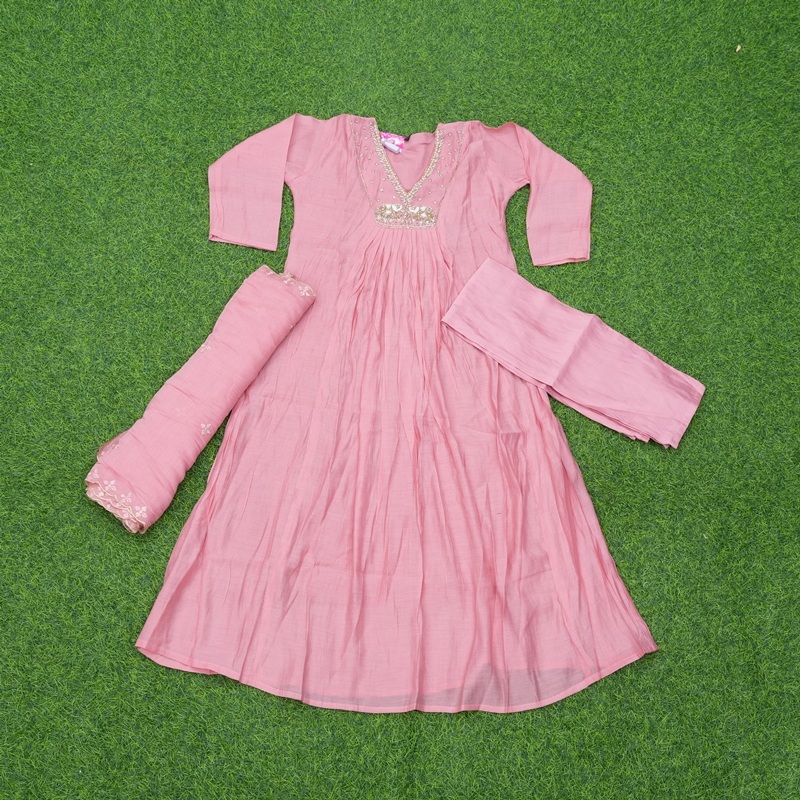 Pink Color Party Wear Designer Dress