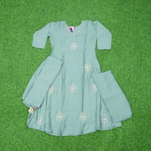 20 1650 pista green Sea Green Color Party Wear Designer Dress