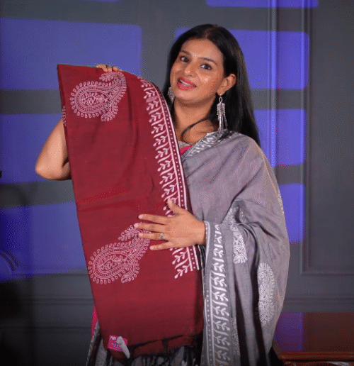 Maroon Color Daily Wear Saree