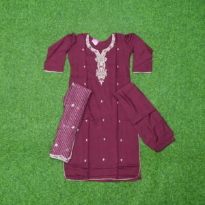 21 1350 dark wine Dark Wine Color Party Wear Designer Dress