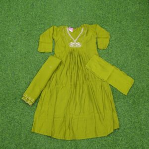 Green Color Party Wear Designer Dress