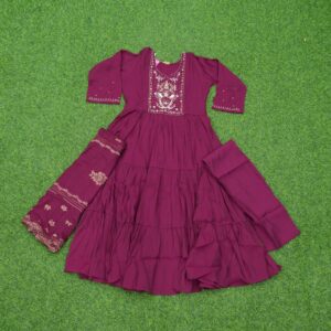 5 2050 The color is Deep Burgundy Deep Burgundy Color Party Wear Designer Dress