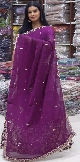 5 6000 Purple Color Embroidered Designer Bridal Lehenga