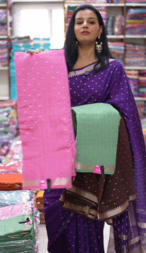 Pink Color Traditional Bandhani Butti Print Fancy Saree