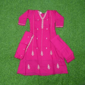 6 1390 magnta pink Pink Color Party Wear Designer Dress