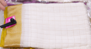 Cream and Yellow Color Traditional Zari Border Fancy Saree