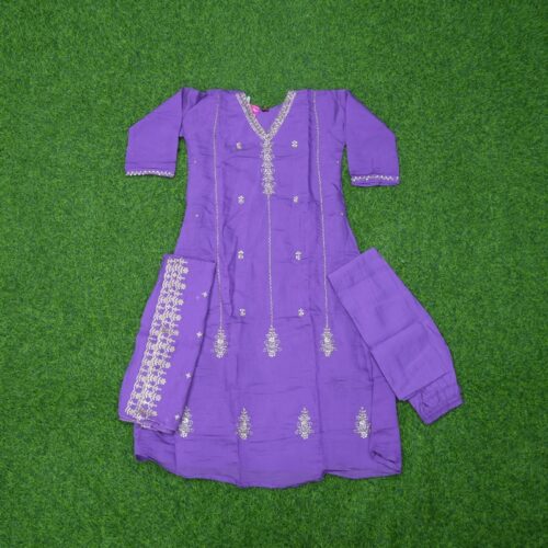 Lavender Color Party Wear Designer Dress