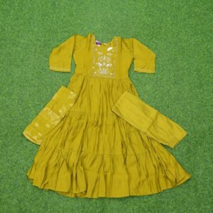 7 2050 green Green Color Party Wear Designer Dress